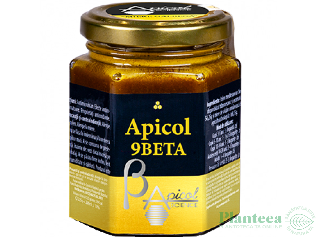 Miere galbena Apicol 9beta 225g - APICOL SCIENCE