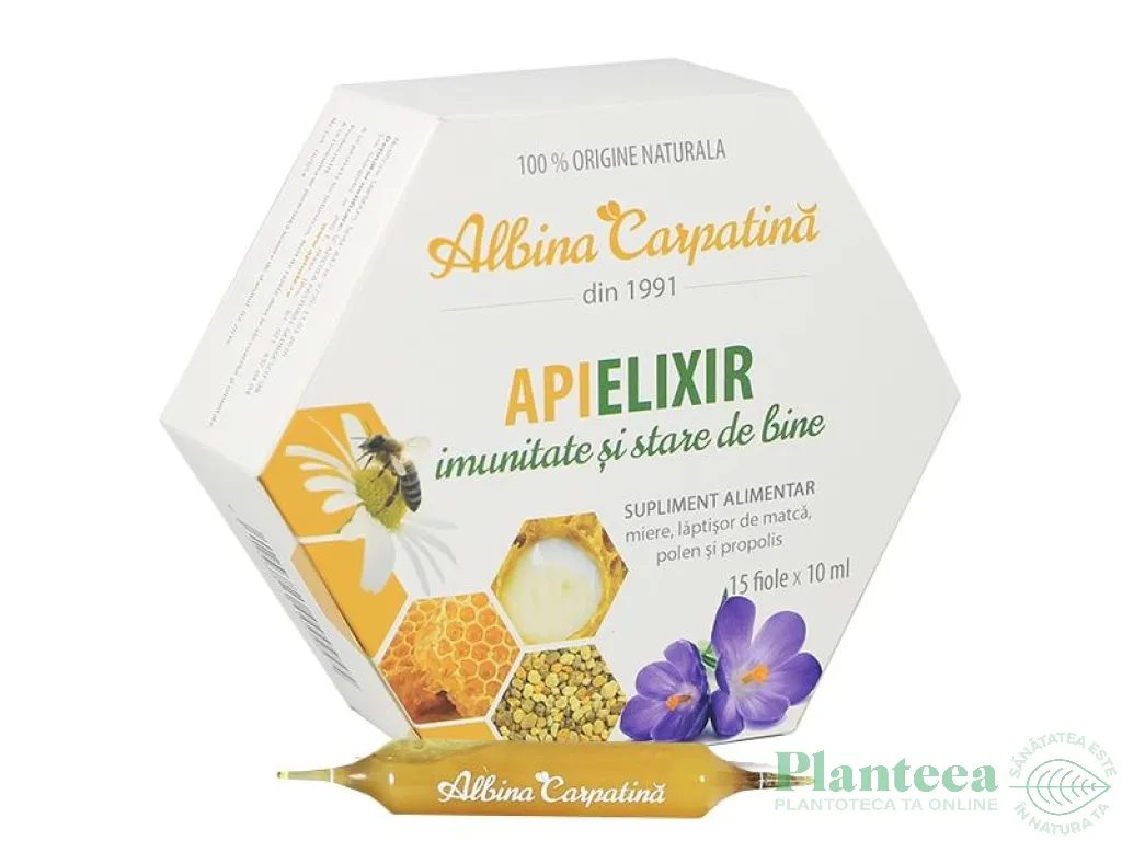 Fiole ApiElixir imunitate adulti 15x10ml - ALBINA CARPATINA