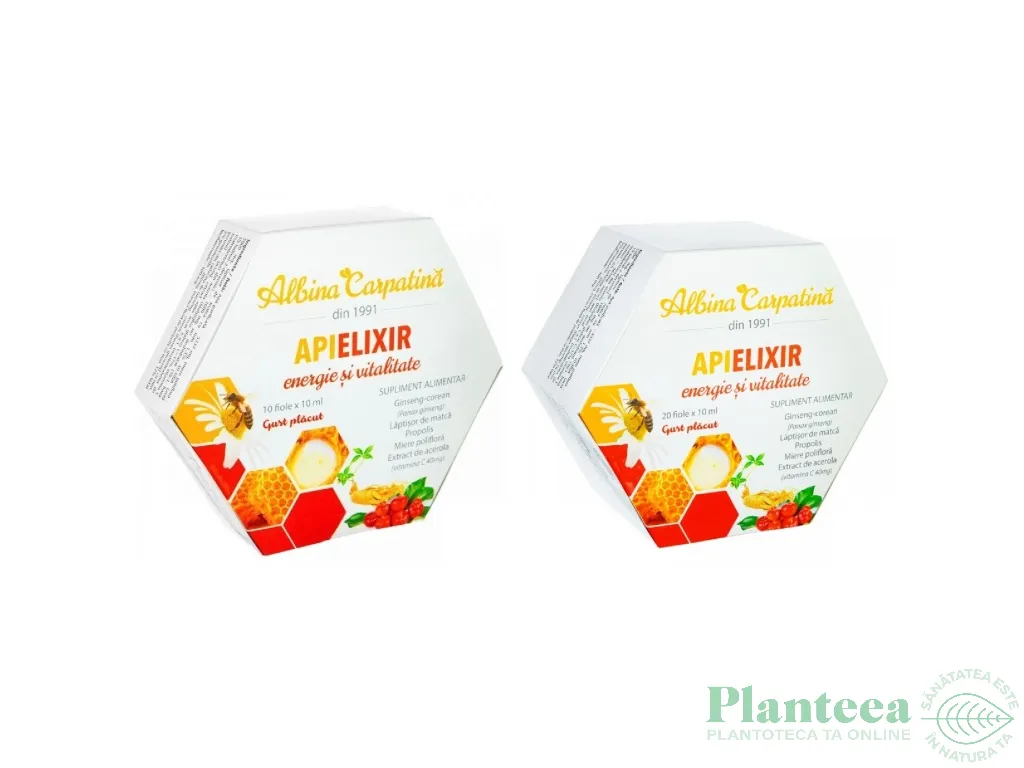Fiole ApiElixir energie vitalitate 30x10ml - ALBINA CARPATINA