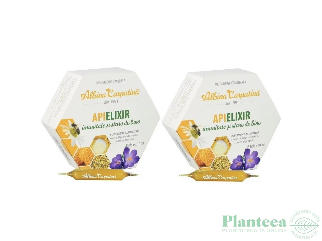 Pachet Fiole ApiElixir imunitate adulti 2x15flx10ml - ALBINA CARPATINA