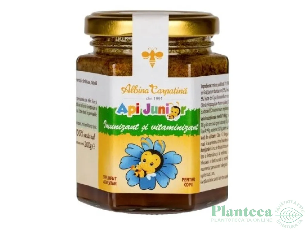 Pasta apicola ApiJunior imunizant vitaminizant copii 200g - ALBINA CARPATINA