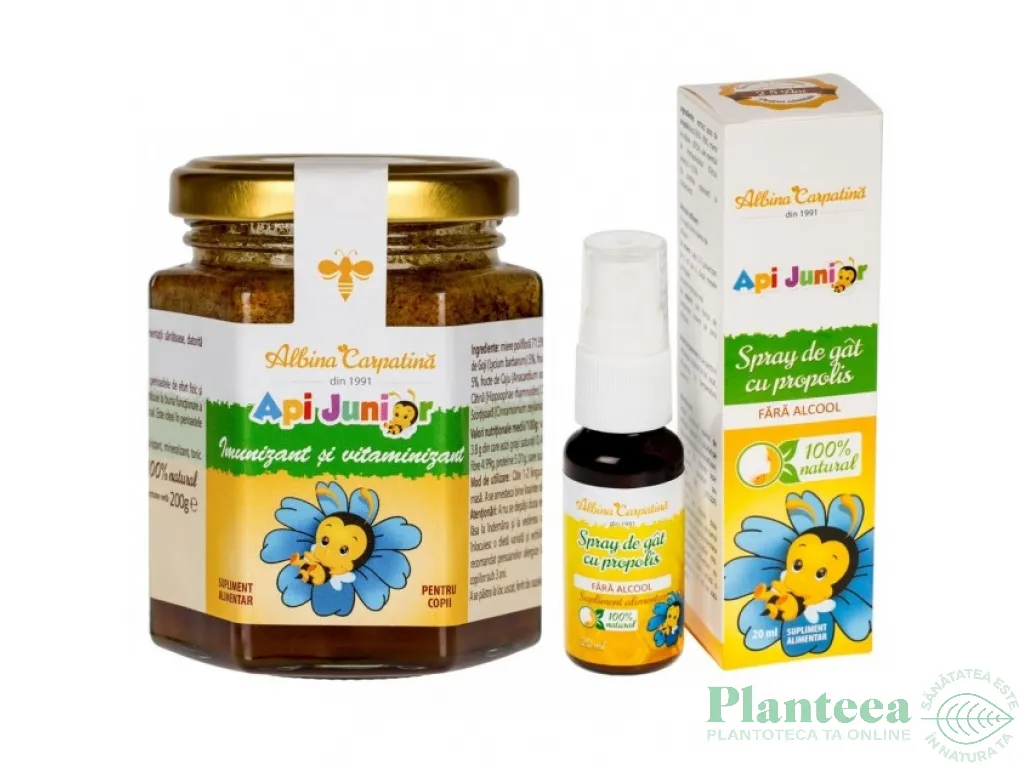 Kit Imunizant Vitaminizant [ApiJunior 200g+Spray gat ApiJunior 20ml] 2b - ALBINA CARPATINA