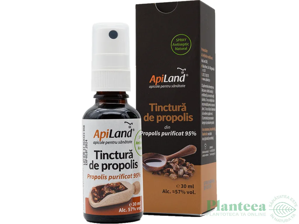 Tinctura propolis purificat 95% spray 30ml - APILAND