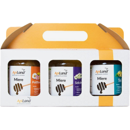 Pachet Miere cruda [tei poliflora salcam] conventional 3x500g - APILAND