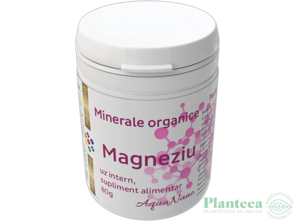 Magneziu organic pulbere Minerale 80g - AQUA NANO