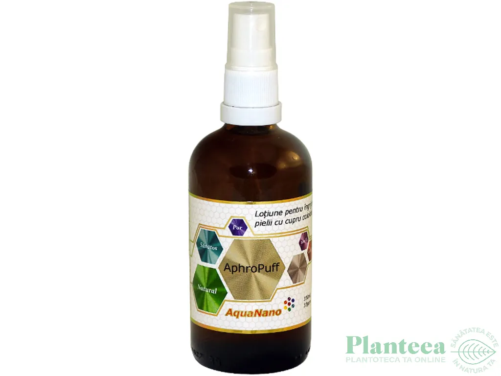 Lotiune ingrijirea pielii cupru coloidal 10ppm AphroPuff 100ml - AQUA NANO