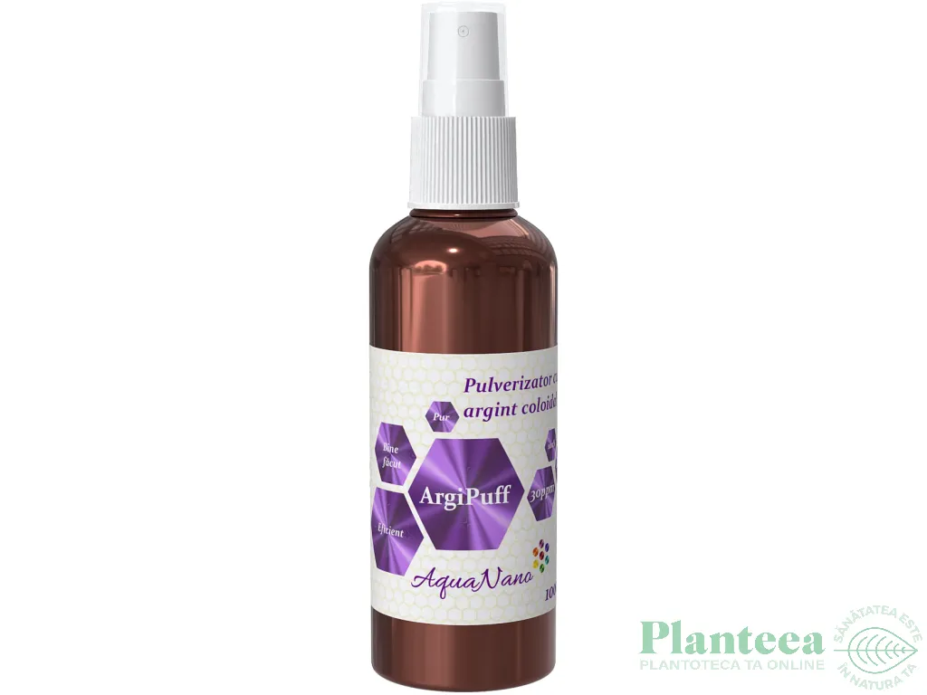 Argint coloidal 30ppm ArgiPuff pulverizator 100ml - AQUA NANO