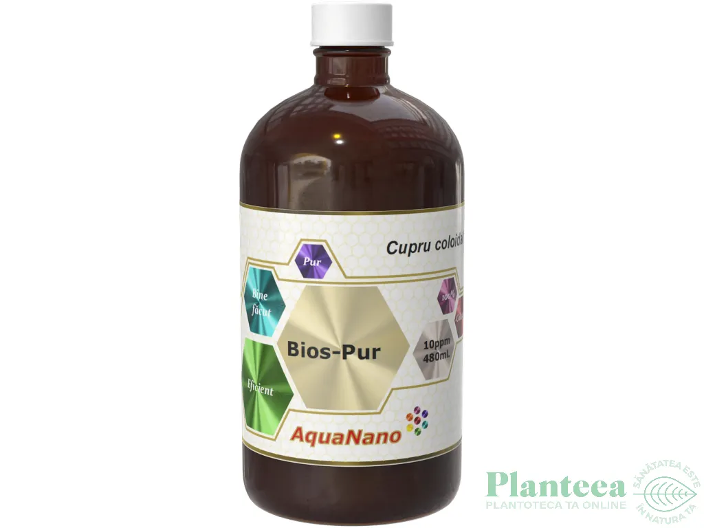 Cupru coloidal 10ppm BiosPur 480ml - AQUA NANO