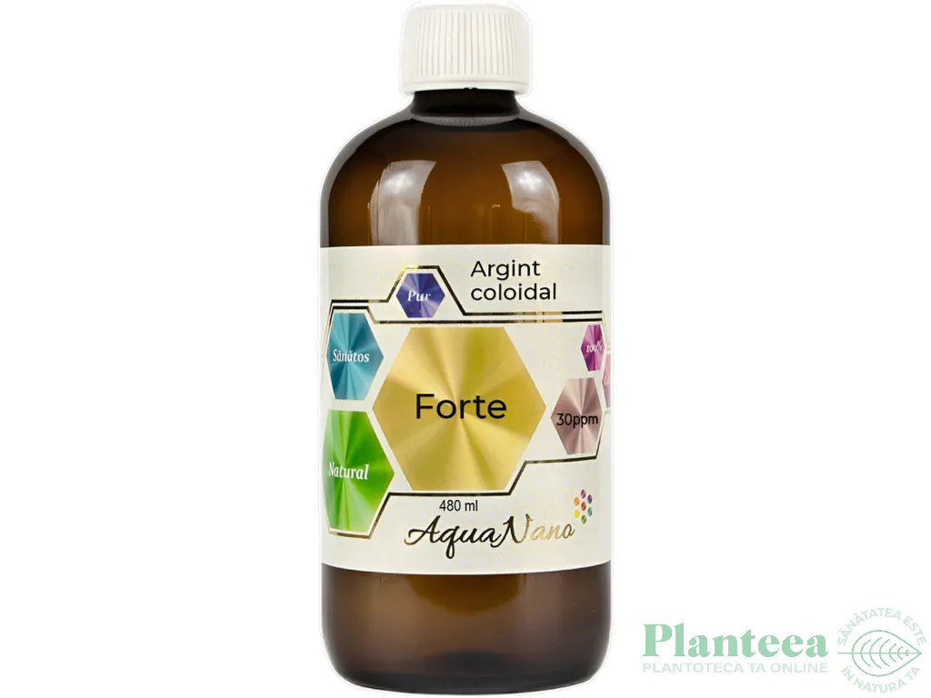 Argint coloidal 30ppm Forte 480ml - AQUA NANO