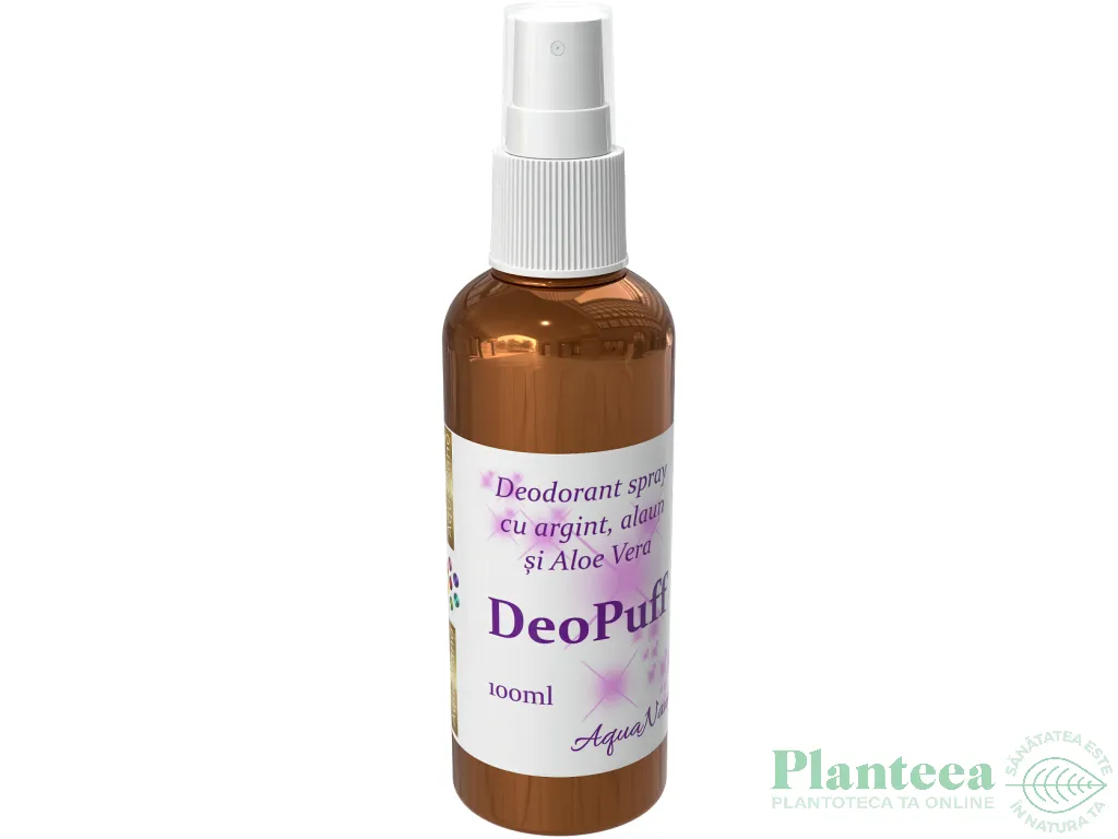 Deodorant spray natural argint alaun aloe vera DeoPuff 100ml - AQUA NANO