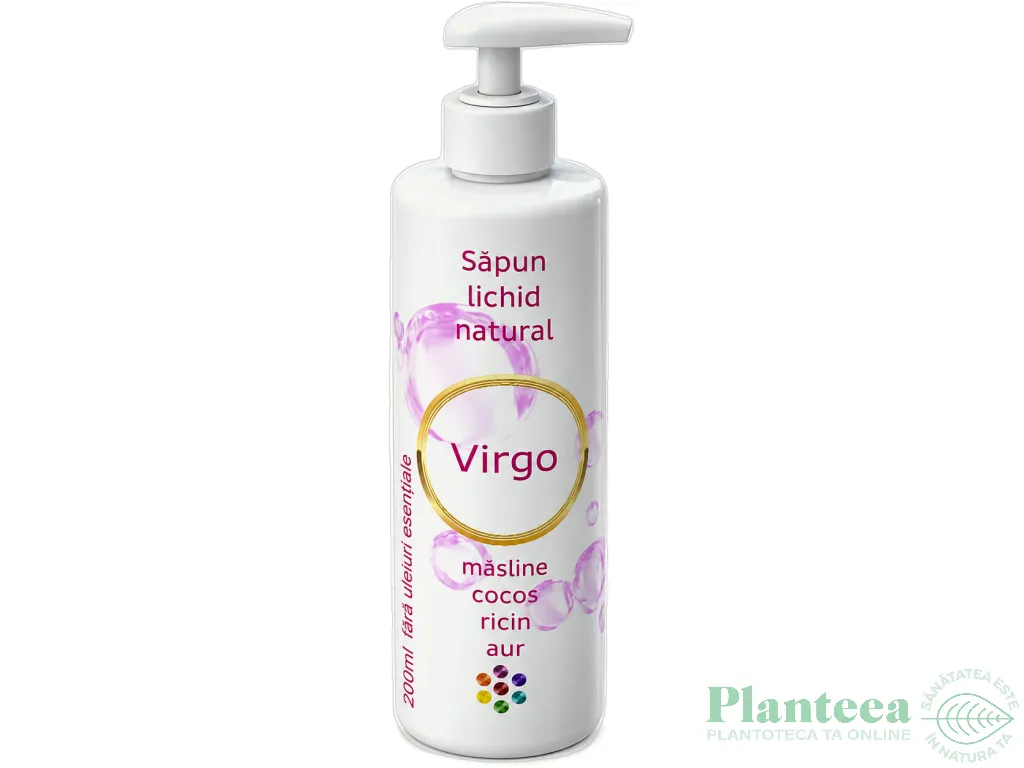 Sapun lichid aur coloidal fara ulei esential Virgo 200ml - AQUA NANO