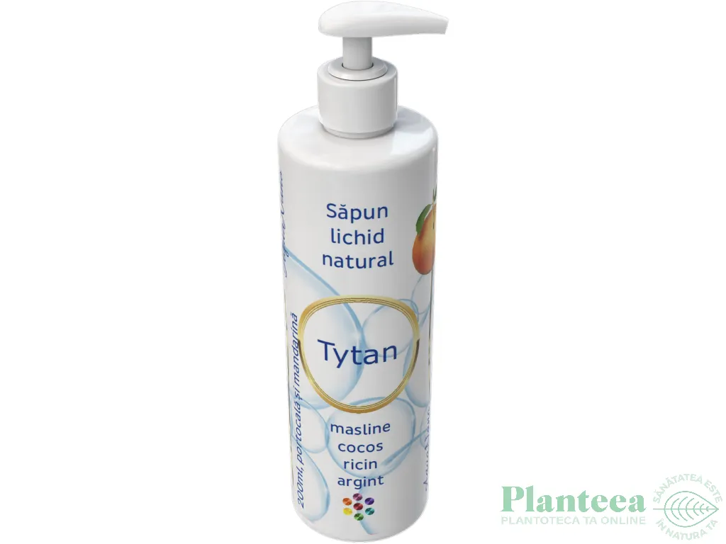 Sapun lichid argint coloidal ulei esential portocala Tytan 200ml - AQUA NANO