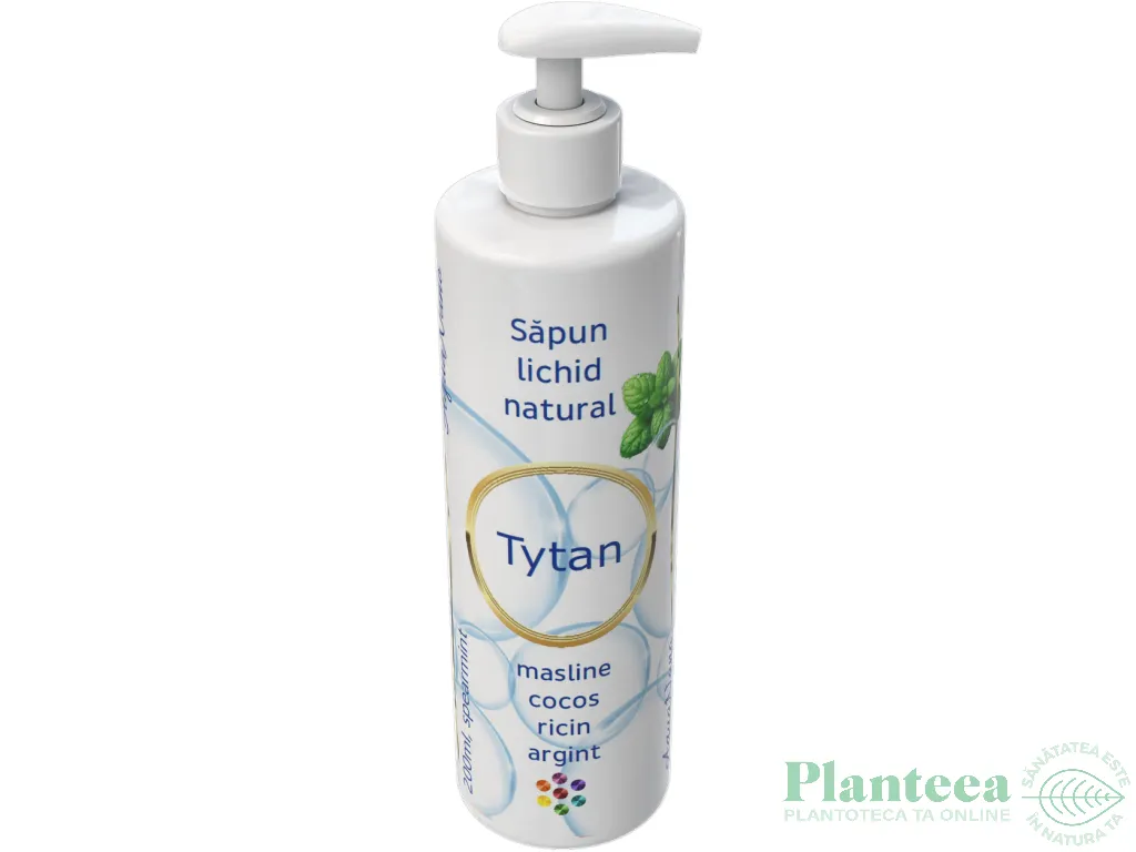 Sapun lichid argint coloidal ulei esential menta creata Tytan 200ml - AQUA NANO