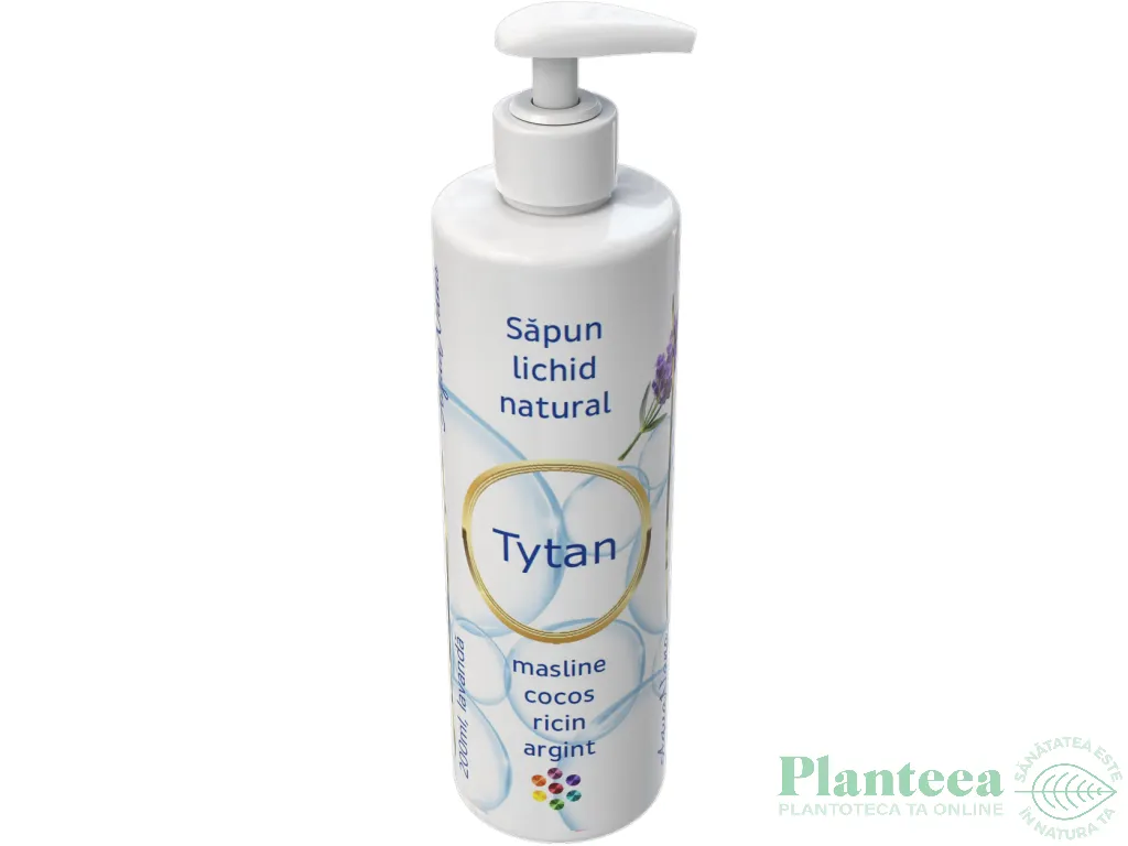 Sapun lichid argint coloidal ulei esential lavanda Tytan 200ml - AQUA NANO