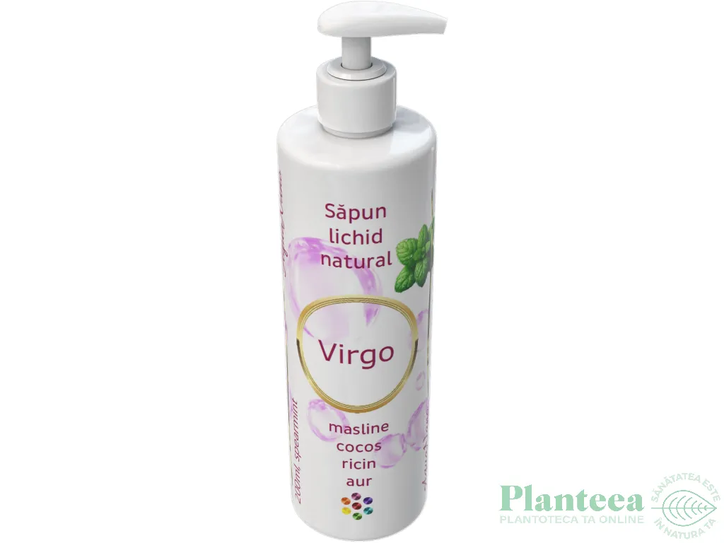 Sapun lichid aur coloidal ulei esential menta creata Virgo 200ml - AQUA NANO