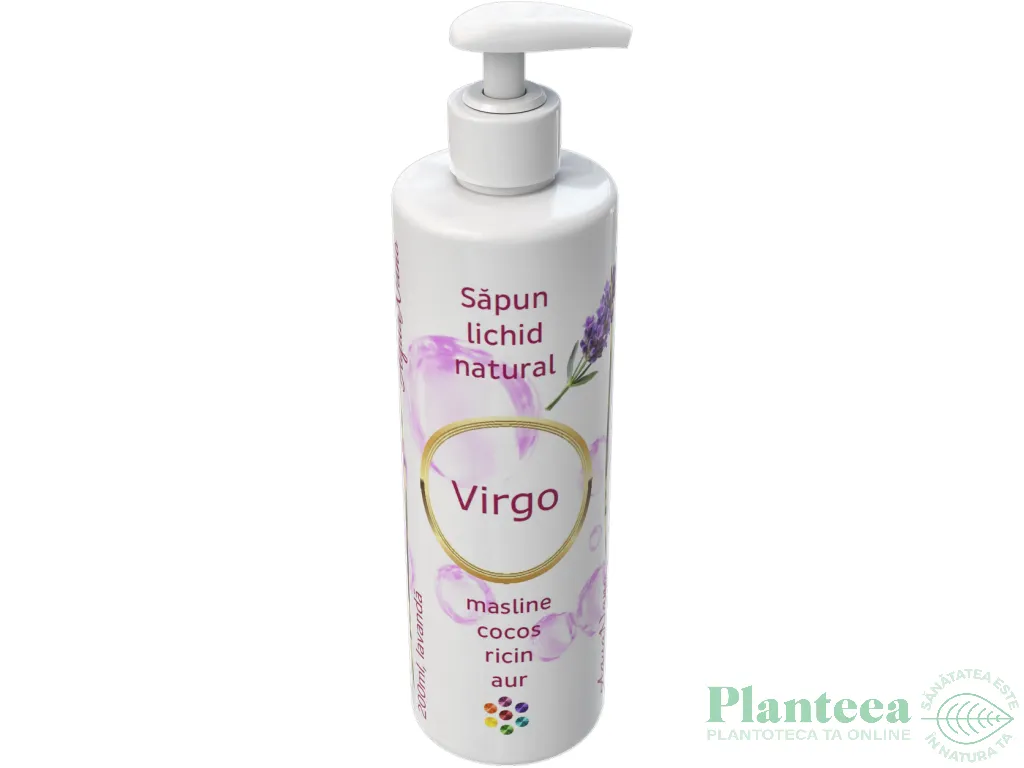 Sapun lichid aur coloidal ulei esential lavanda Virgo 200ml - AQUA NANO