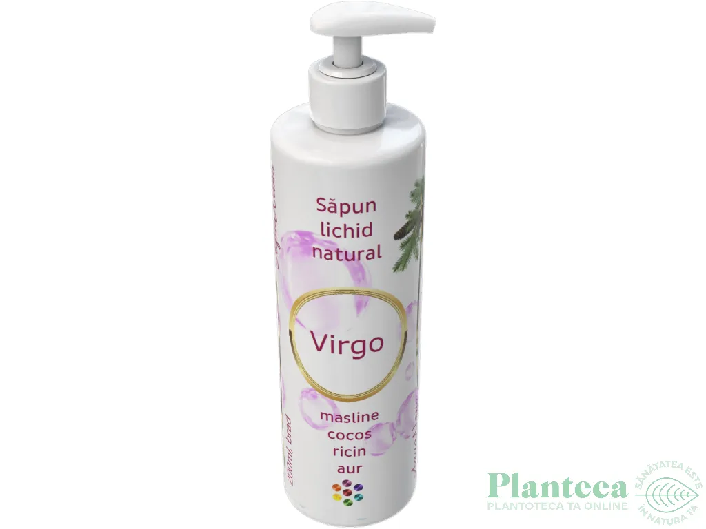 Sapun lichid aur coloidal ulei esential brad Virgo 200ml - AQUA NANO