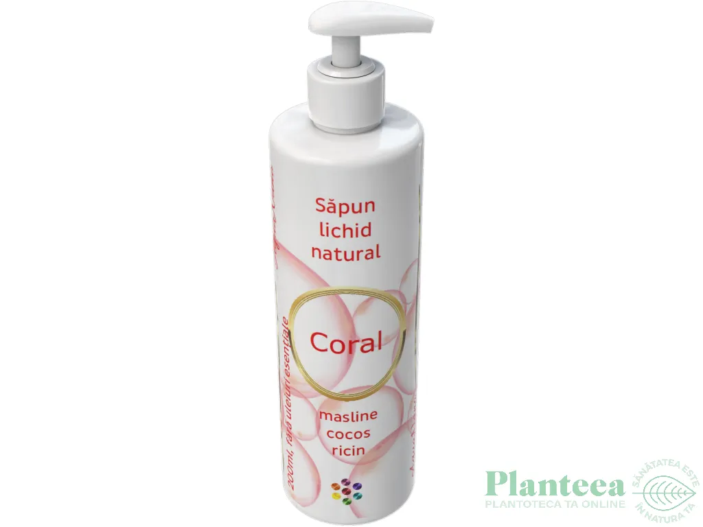 Sapun lichid clasic fara ulei esential Coral 200ml - AQUA NANO