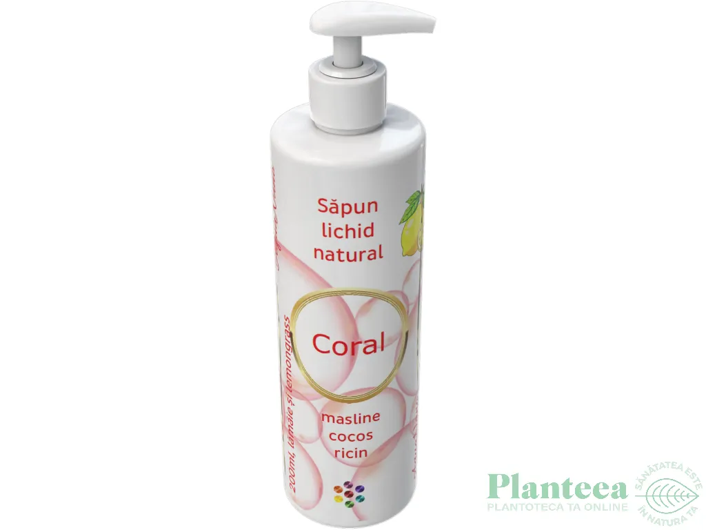 Sapun lichid clasic ulei esential lamaie Coral 200ml - AQUA NANO