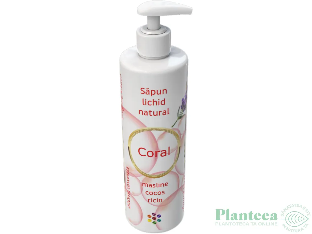 Sapun lichid clasic ulei esential lavanda Coral 200ml - AQUA NANO