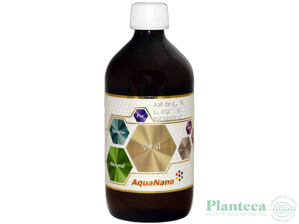 Apa gura aur argint coloidal 12ppm Vital 200ml - AQUA NANO