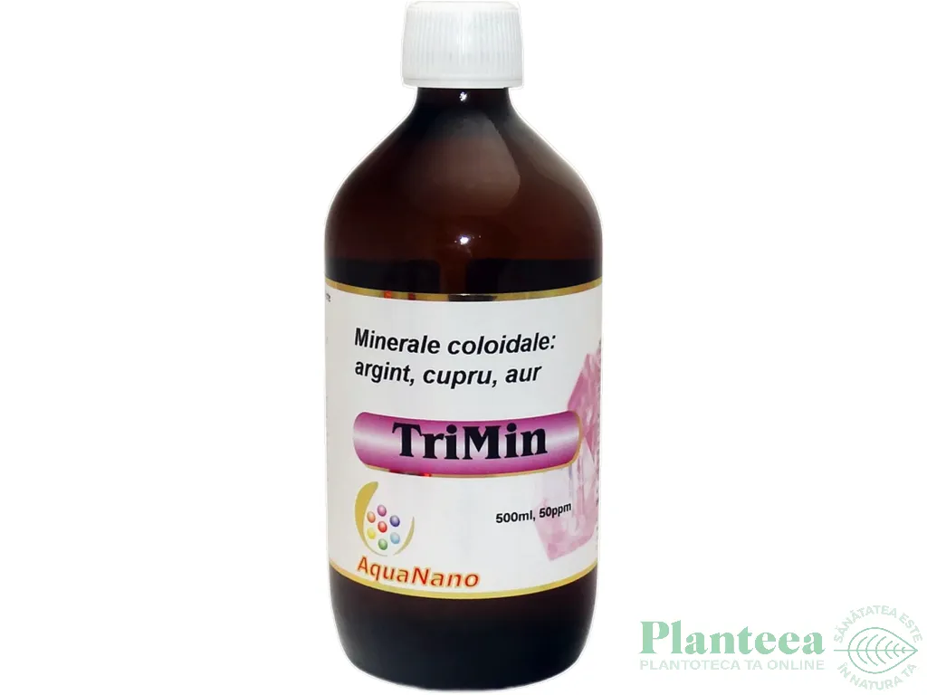 Argint cupru aur coloidale 50ppm TriMin 500ml - AQUA NANO