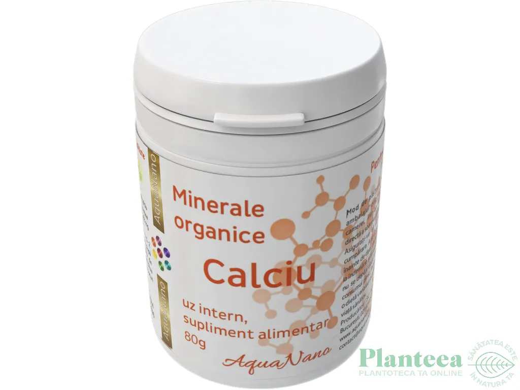 Calciu organic pulbere Minerale 80g - AQUA NANO