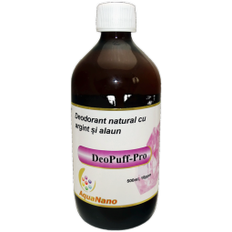 Deodorant solutie naturala argint alaun DeoPuff Pro rezerva 500ml - AQUA NANO