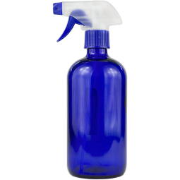 Flacon sticla albastra cu pulverizator trigger 480ml - AQUA NANO
