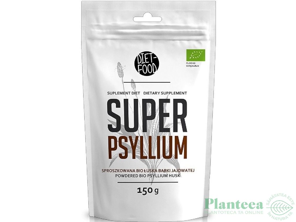 Tarate psyllium pulbere bio 150g - DIET FOOD