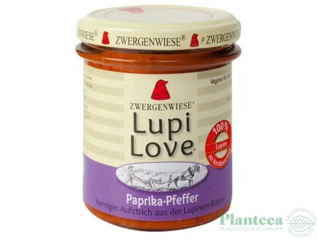 Crema tartinabila lupin ardei piper Lupi Love eco 165g - ZWERGENWIESE
