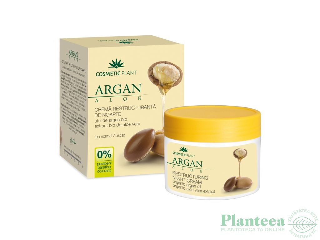 Crema noapte restructuranta ArganAloe 50ml - COSMETIC PLANT