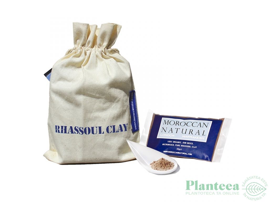 Argila Rhassoul pura 4pl x 50g - MOROCCAN NATURAL