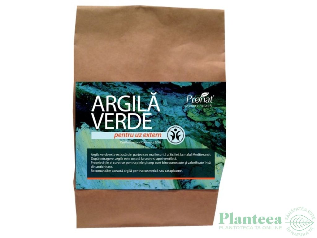 Argila verde pudra uz extern 500g - ARGITAL