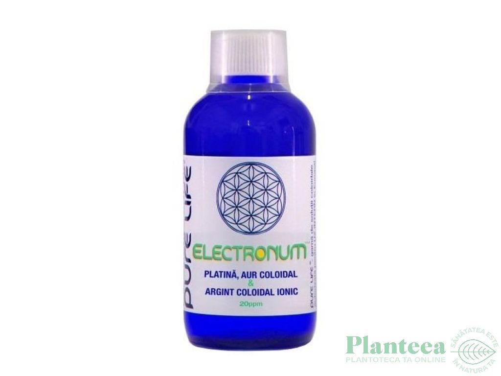 Platina aur argint coloidal 20ppm Electonum 240ml - PURE LIFE