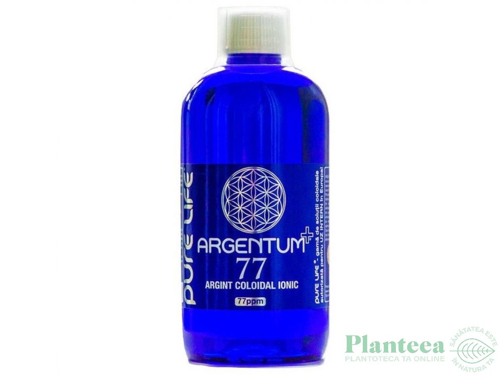 Argint coloidal 77ppm Argentum+ editie speciala 480ml - PURE LIFE