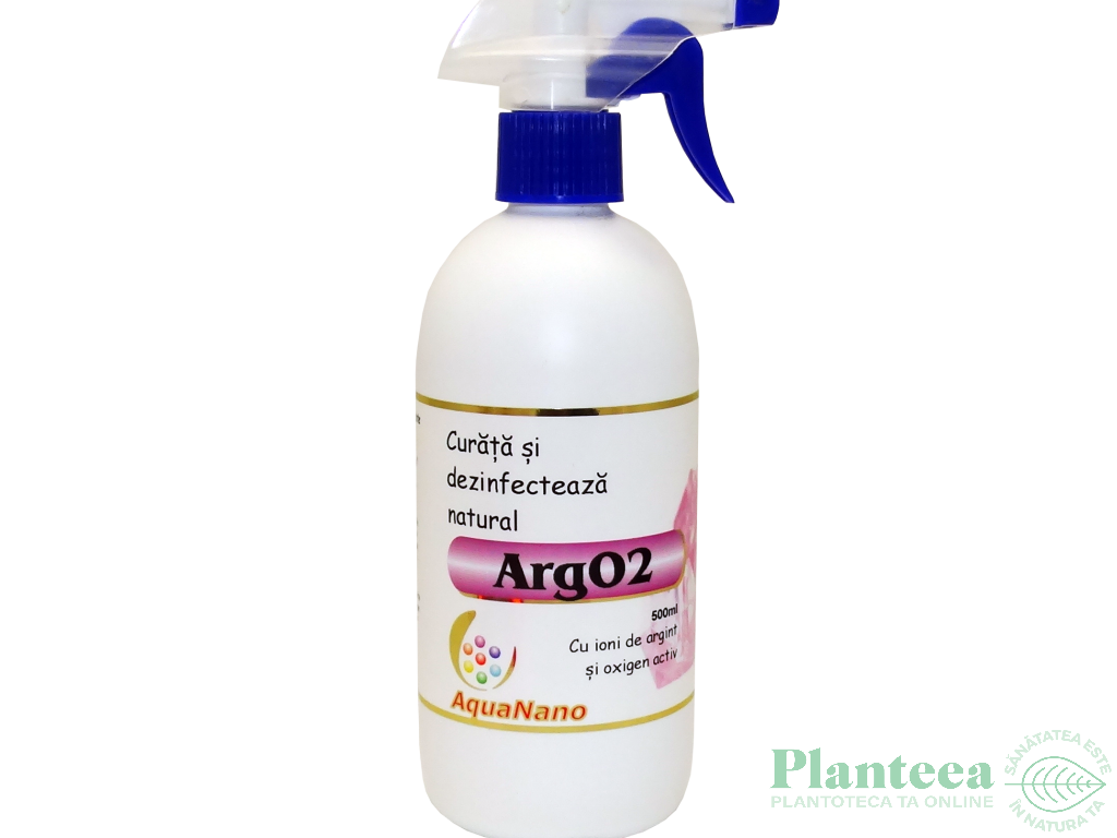 Solutie curatenie antibacteriana argint ionic oxigen activ ArgO2 500ml - AQUA NANO