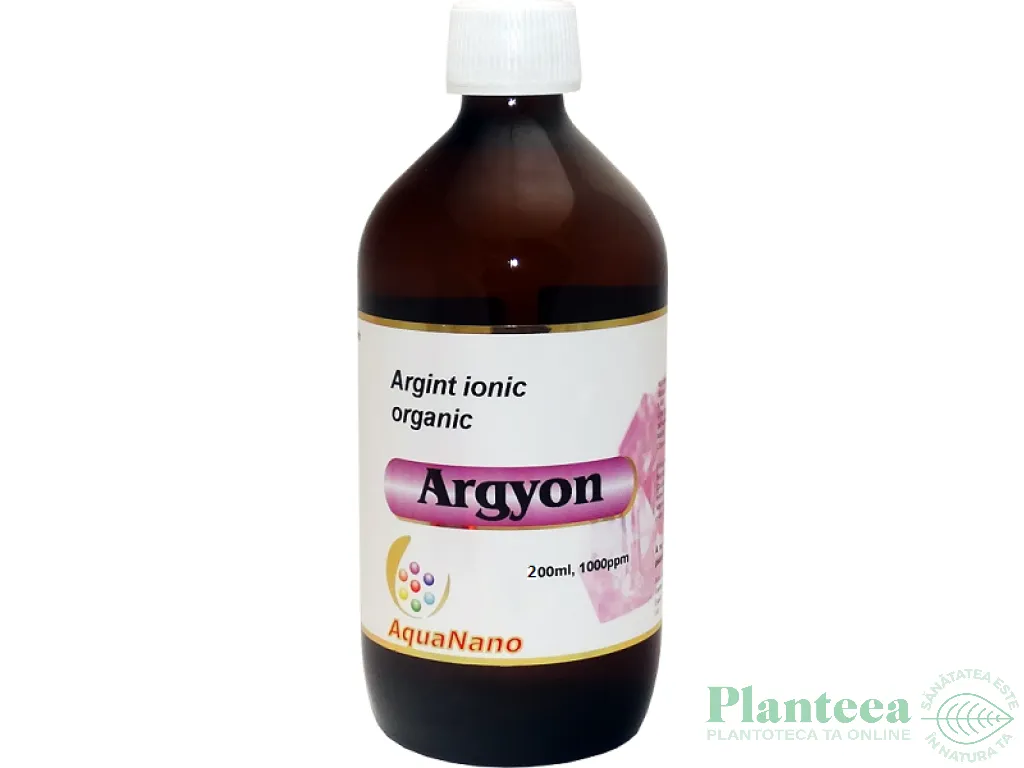 Argint ionic organic 1000ppm Argyon 200ml - AQUA NANO
