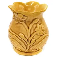 Vas ceramic aromatizor floare relief crem 1b - AROMA LAND