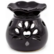 Vas ceramic aromatizor X6 floral negru 1b - AROMA LAND