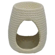 Vas ceramic aromatizor striat alb 1b - AROMA LAND