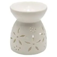Vas ceramic aromatizor frunza stea crem 1b - AROMA LAND