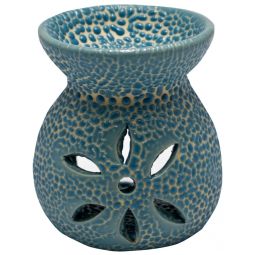 Vas ceramic aromatizor floare albastru deschis 1b - AROMA LAND
