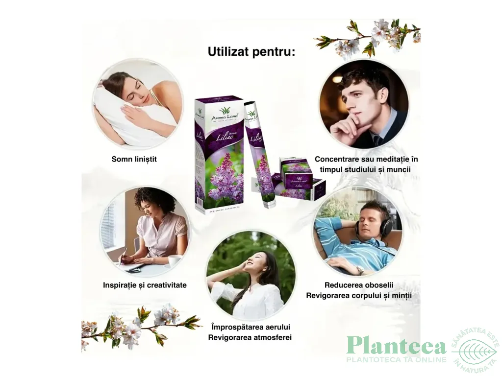 Betisoare parfumate Liliac 20b - AROMA LAND
