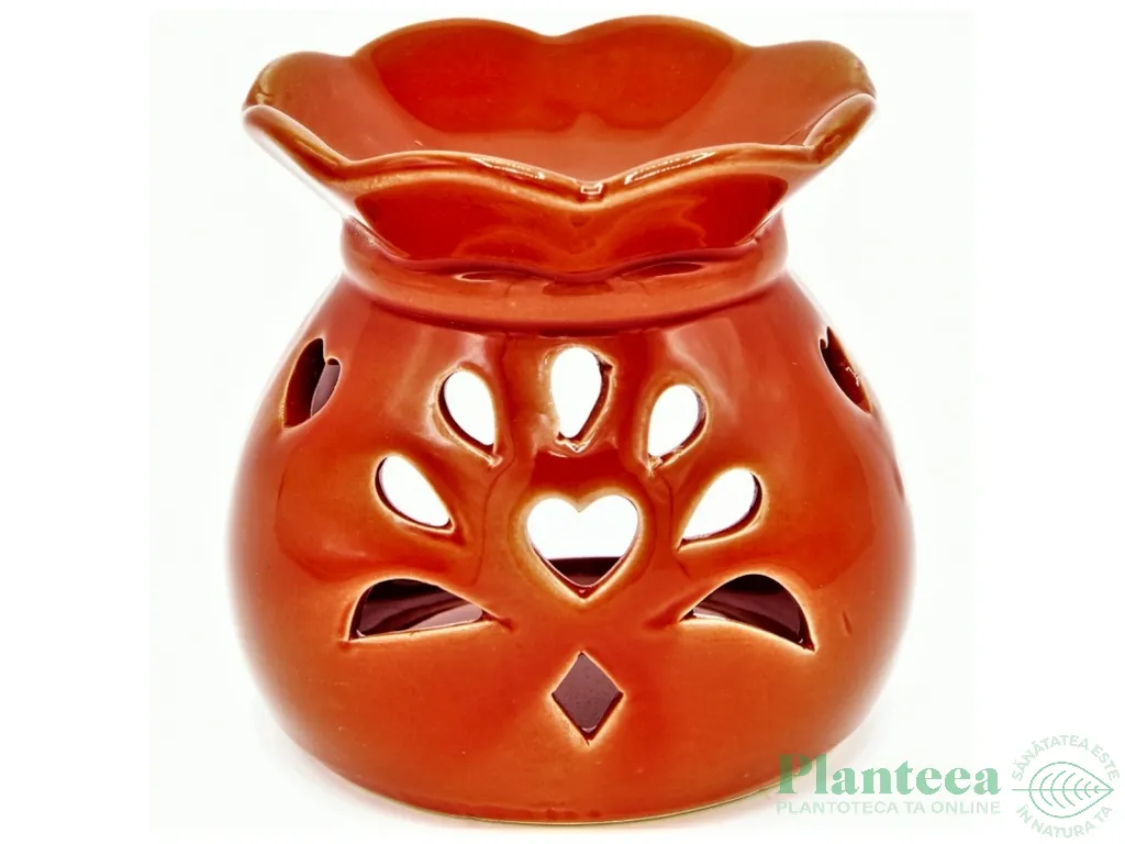 Vas ceramic aromatizor X6 floral rosu 1b - AROMA LAND