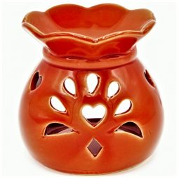Vas ceramic aromatizor X6 floral rosu 1b - AROMA LAND