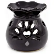 Vas ceramic aromatizor X6 floral negru 1b - AROMA LAND