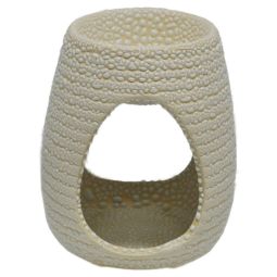 Vas ceramic aromatizor striat alb 1b - AROMA LAND