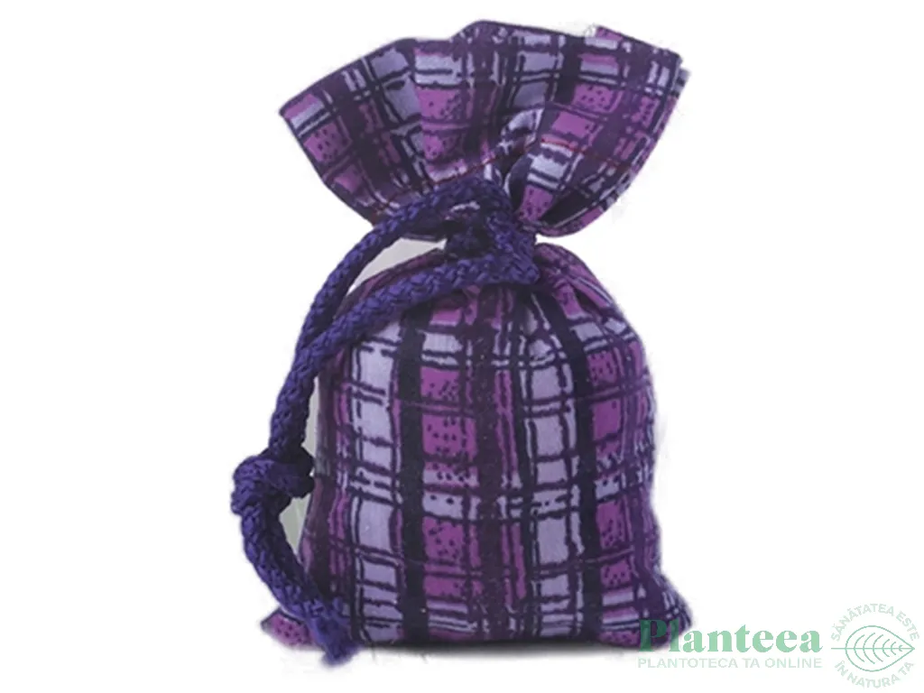 Saculet brodat lavanda uscata 1b - AROMA LAND