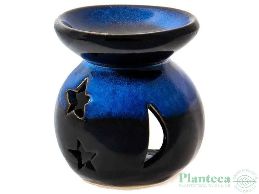 Vas ceramic aromatizor luna stele bleu 1b - AROMA LAND